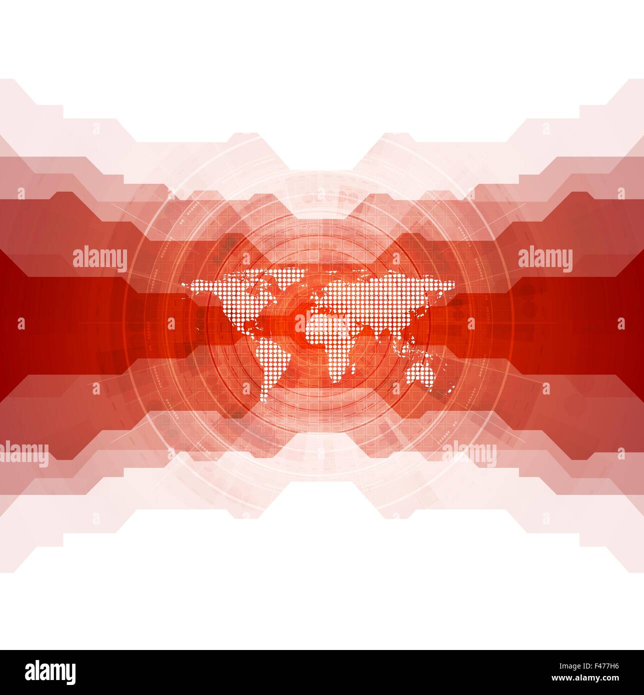 Brillante background tecnico con mappa del mondo Foto Stock Brillante background tecnico con mappa del mondo Foto Stock