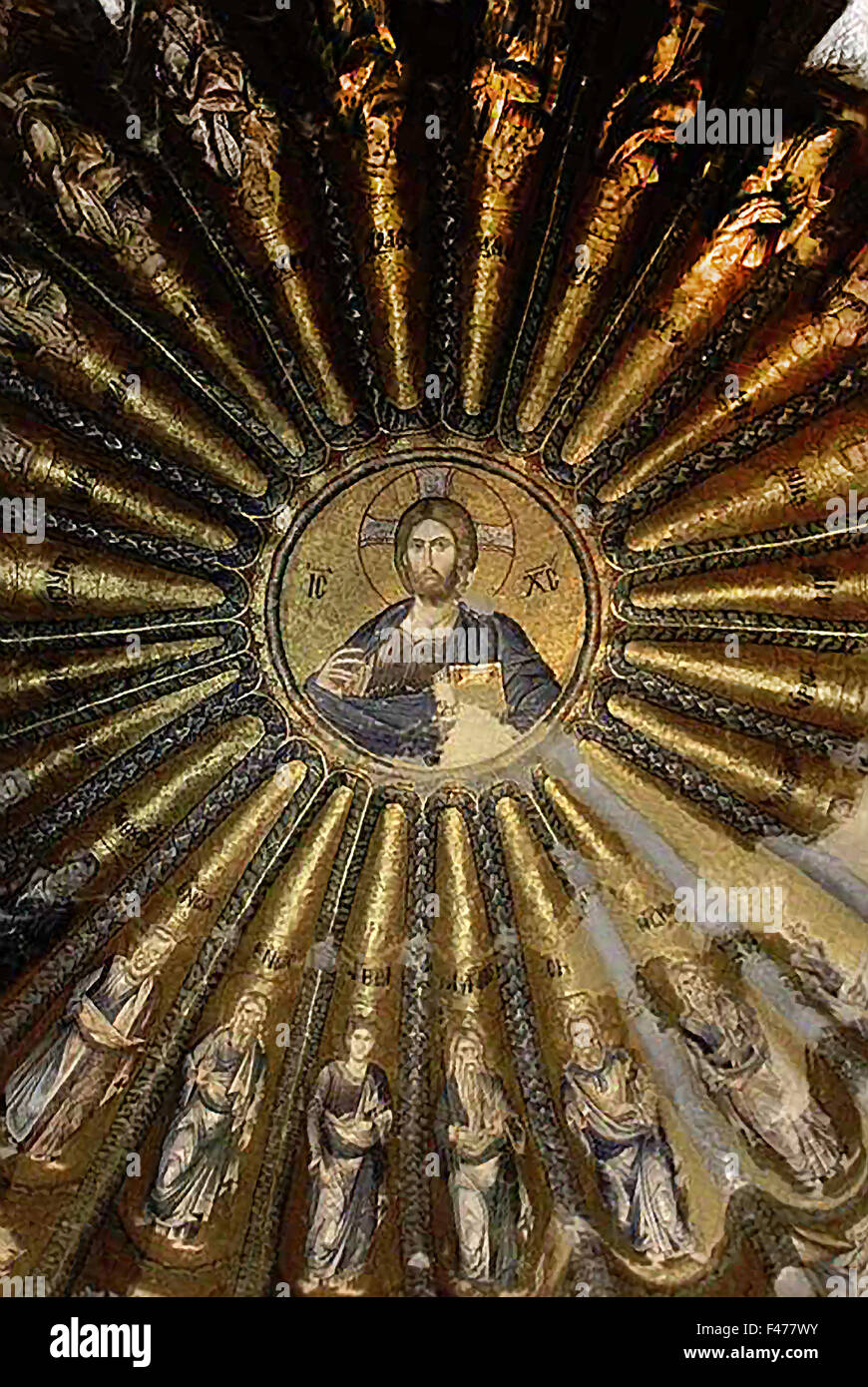 5785. Gesù, 13TH. C. Dal mosaico della chiesa bizantina CHORA DI ISTANBUL Foto Stock