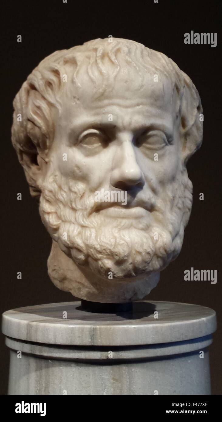 5825. Aristotele nato 384 - 322 BC)[2] era un filosofo greco e scienziato nato in Macedonia , sulla periferia settentrionale Foto Stock
