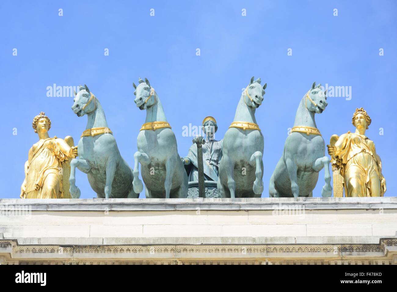 Op del Arc de triomphe carrosel lourve Foto Stock