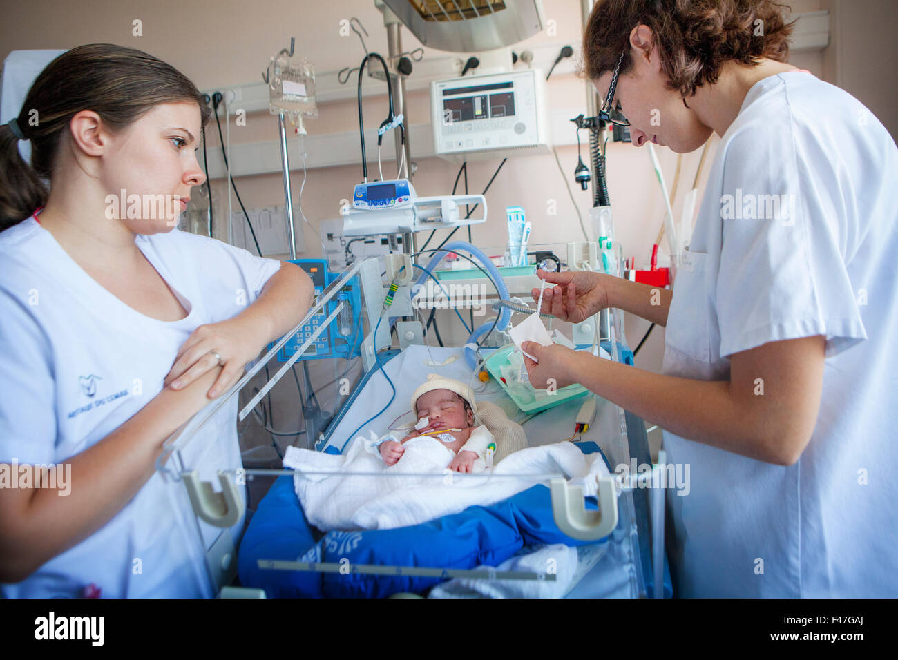 NEONATOLOGIA Foto Stock