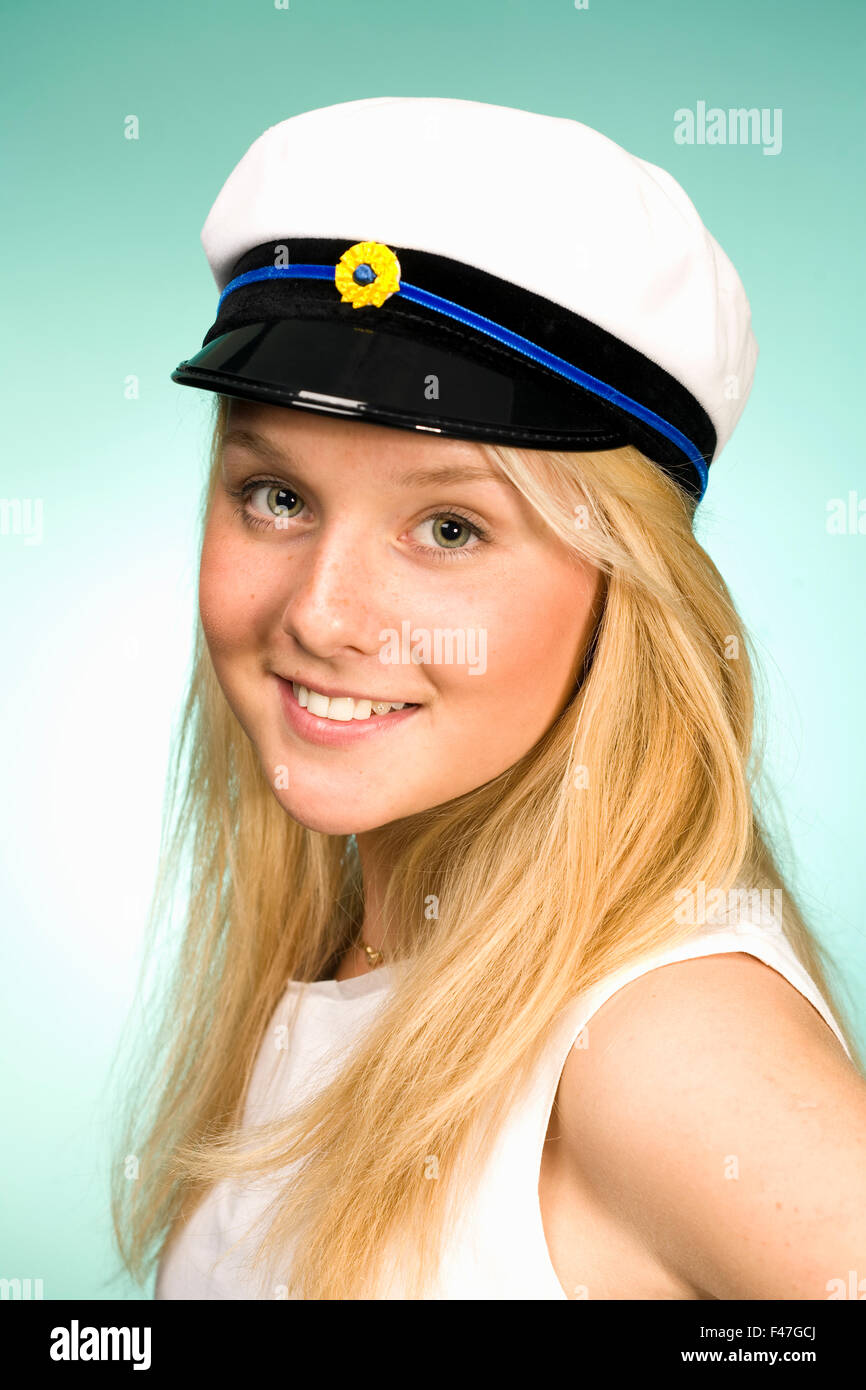 Ritratto di una femmina di studente di scuola superiore. Foto Stock