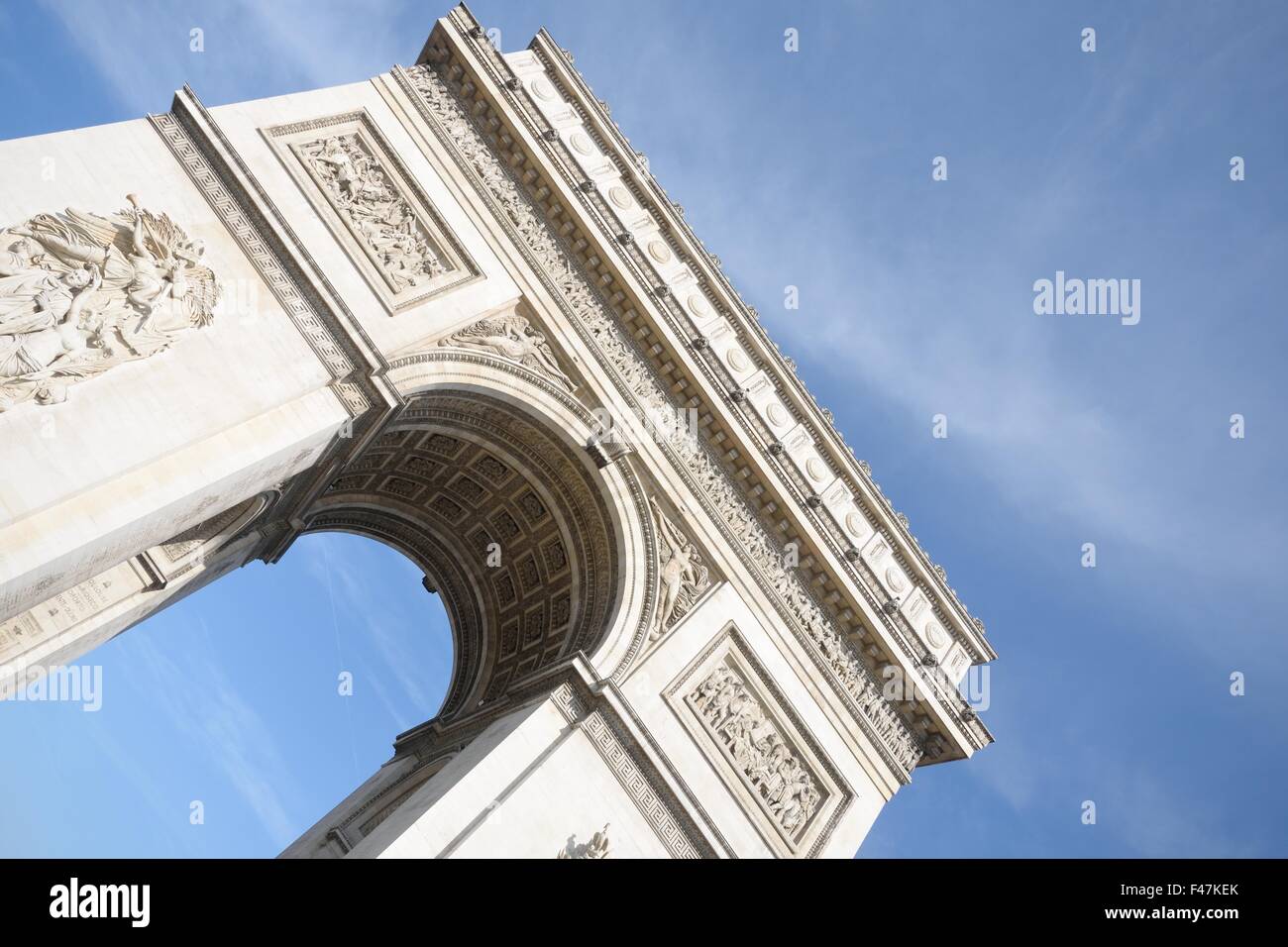 Angolo di visualizzazione di Arc de Triomphe Paris Foto Stock
