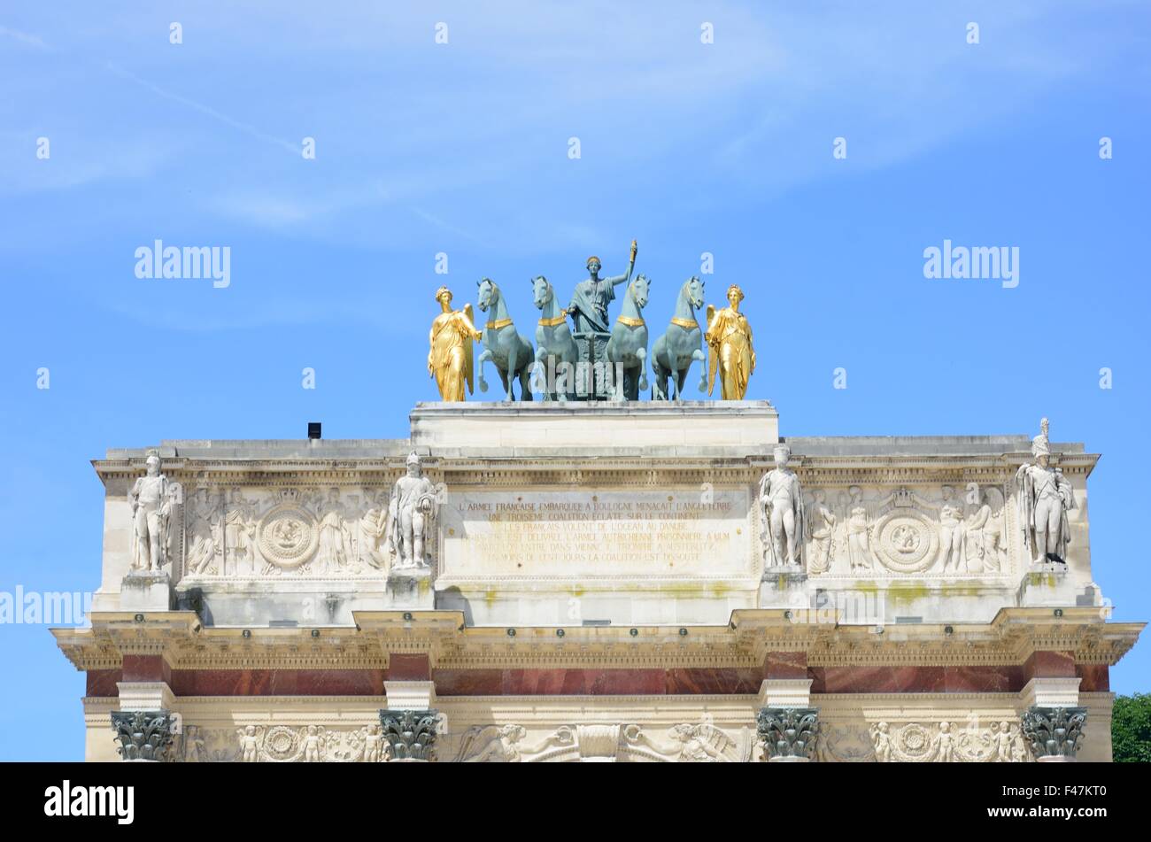 Arc de triomphe carrosel Foto Stock