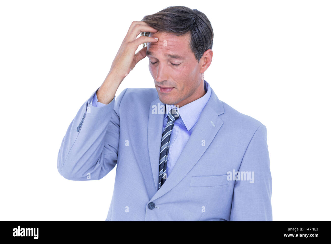 Imprenditore ha sottolineato come ottenere un mal di testa Foto Stock