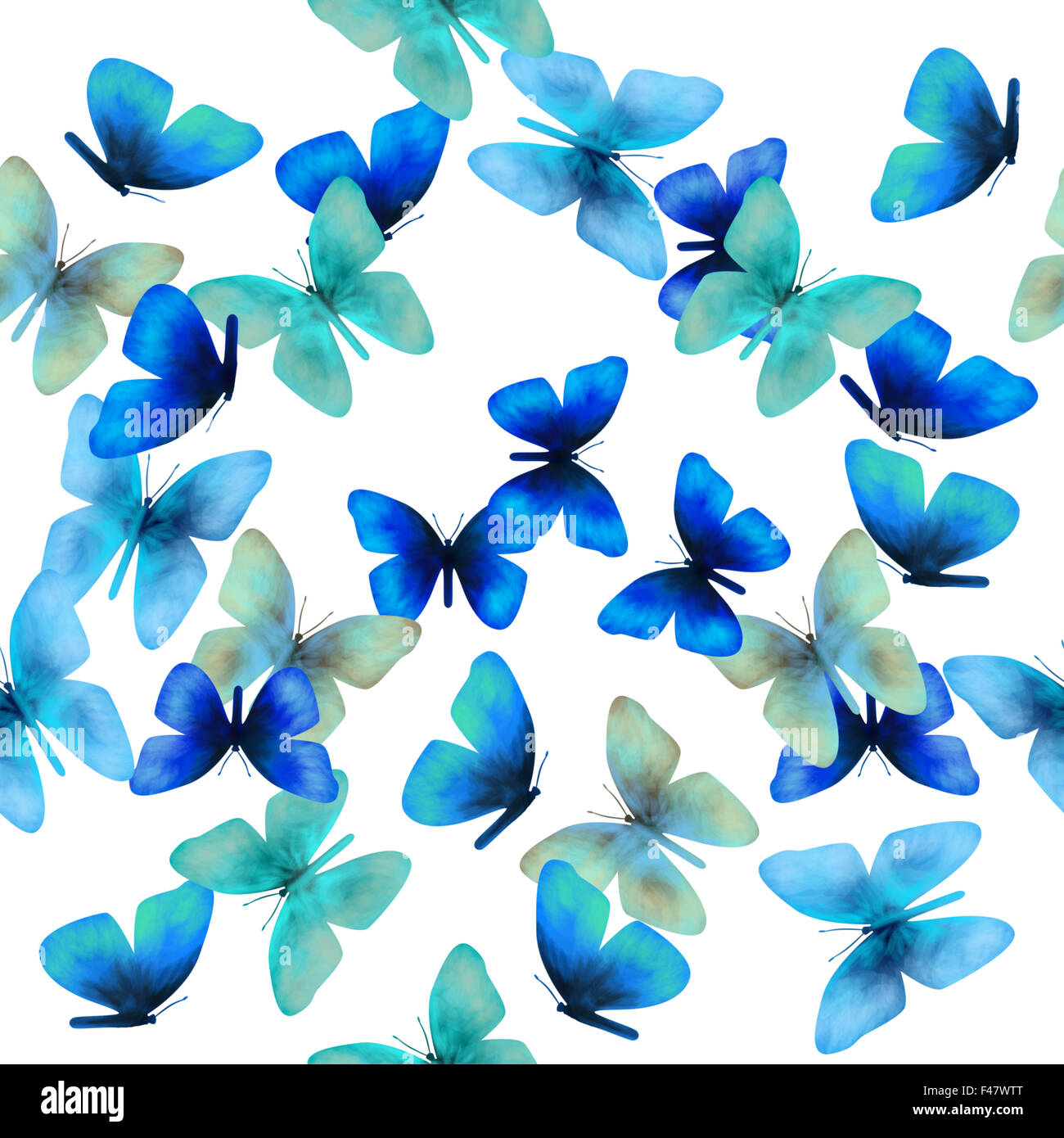 Seamless pattern a farfalla Foto Stock