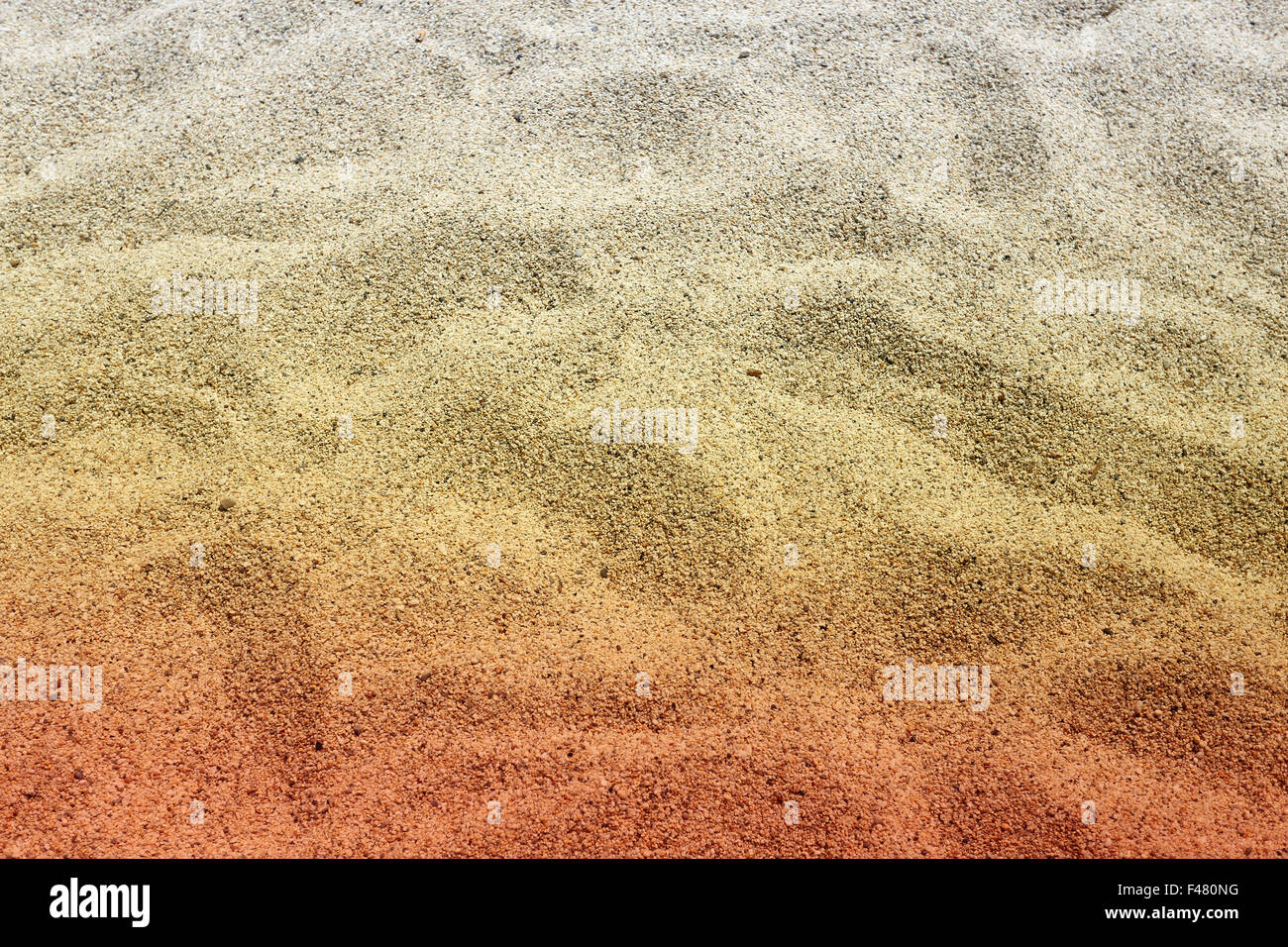 La sabbia bianca sulla spiaggia di Cleopatra in Turchia Alanya Foto Stock