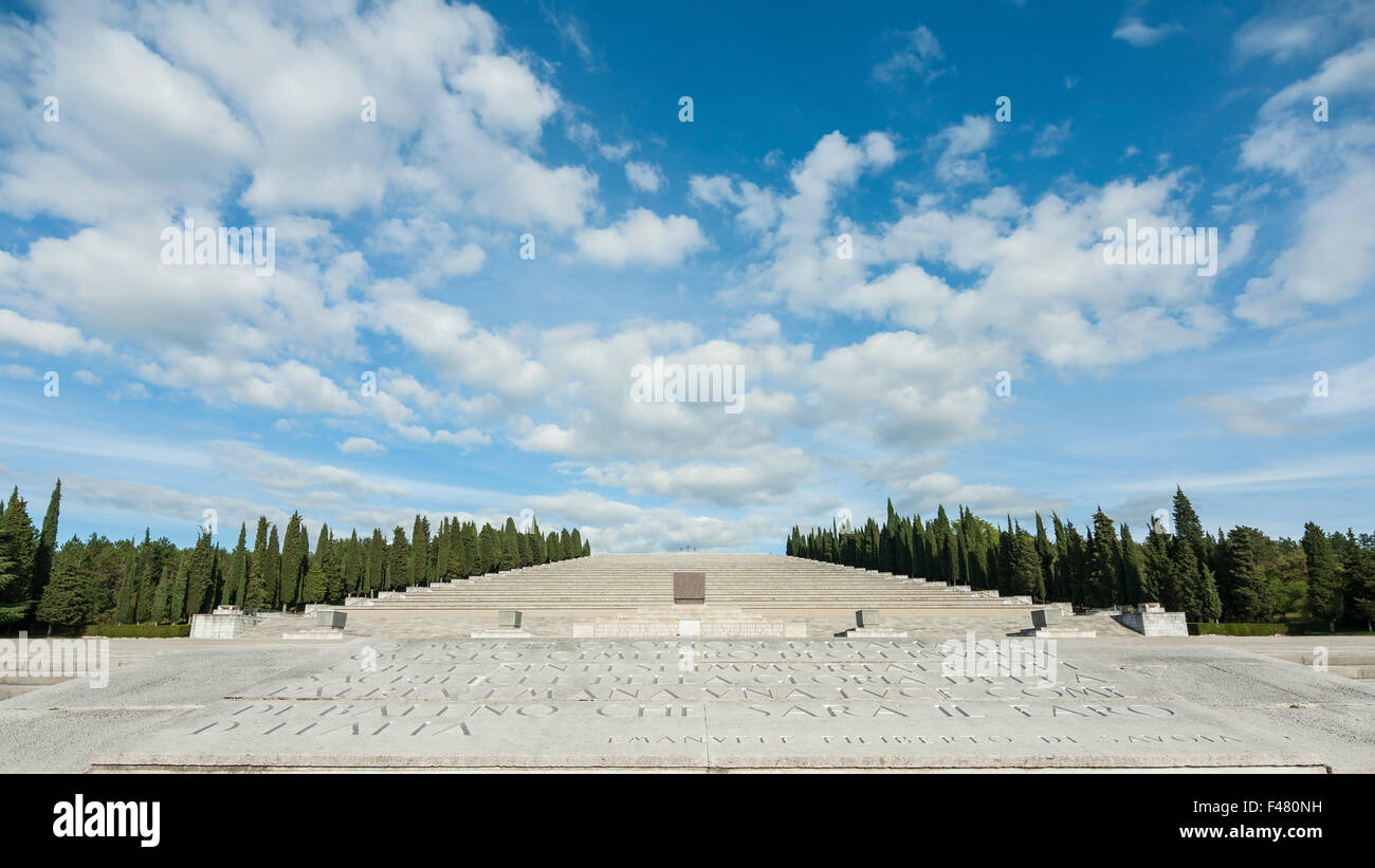 La guerra mondiale I Memorial e il cimitero di Redipuglia, Italia Foto Stock