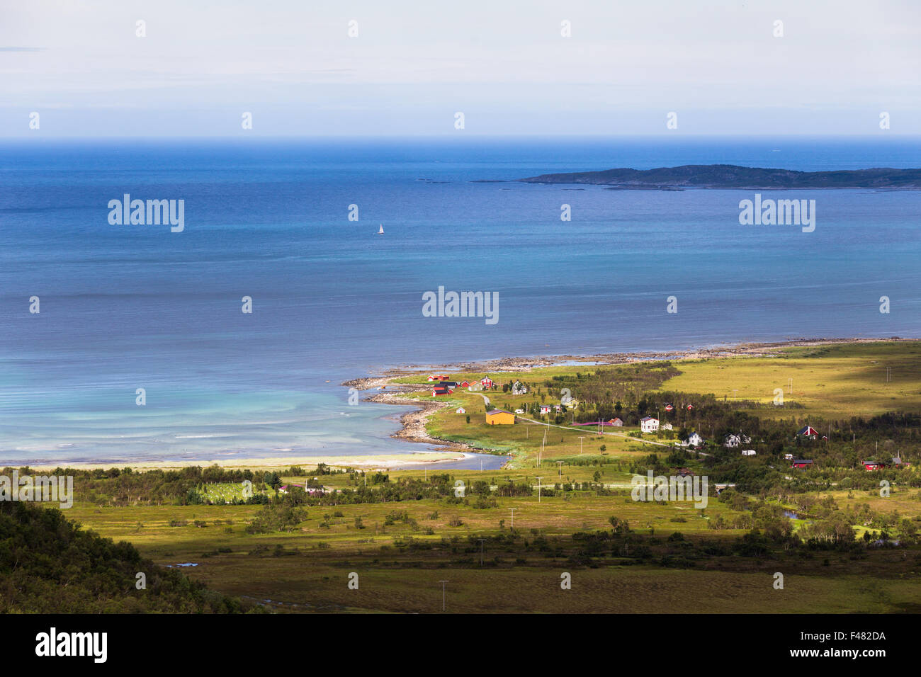 Vista panoramica dal Senja Isola, Norvegia Foto Stock