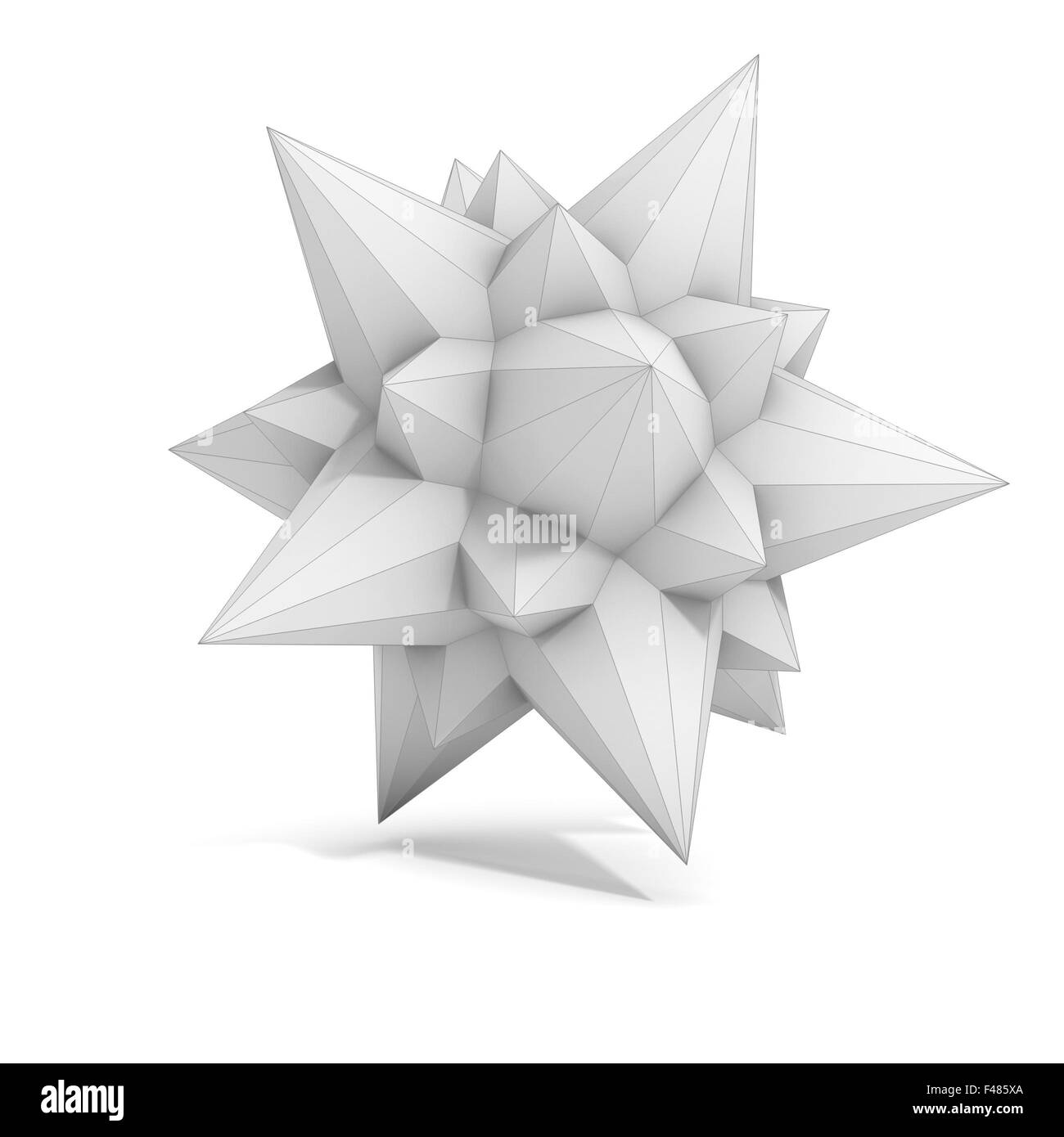 Geometrica astratta oggetto 3d più variazioni di poliedro in questo set Foto Stock