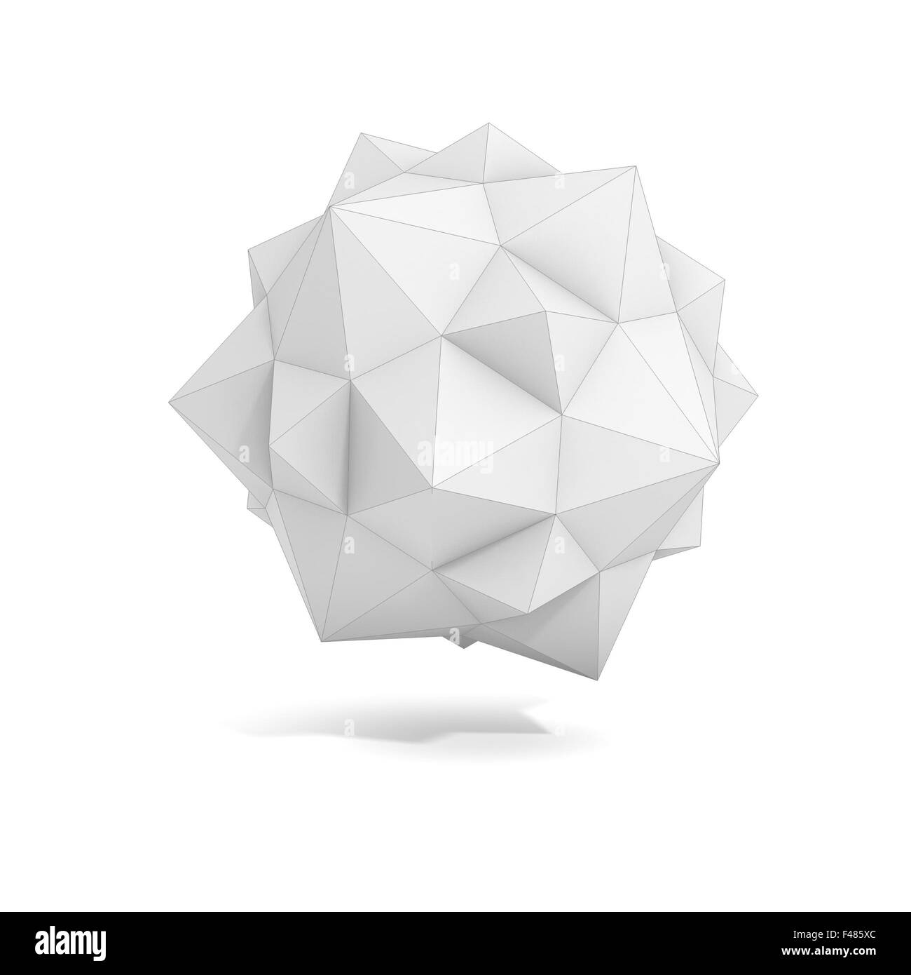 Geometrica astratta oggetto 3d più variazioni di poliedro in questo set Foto Stock