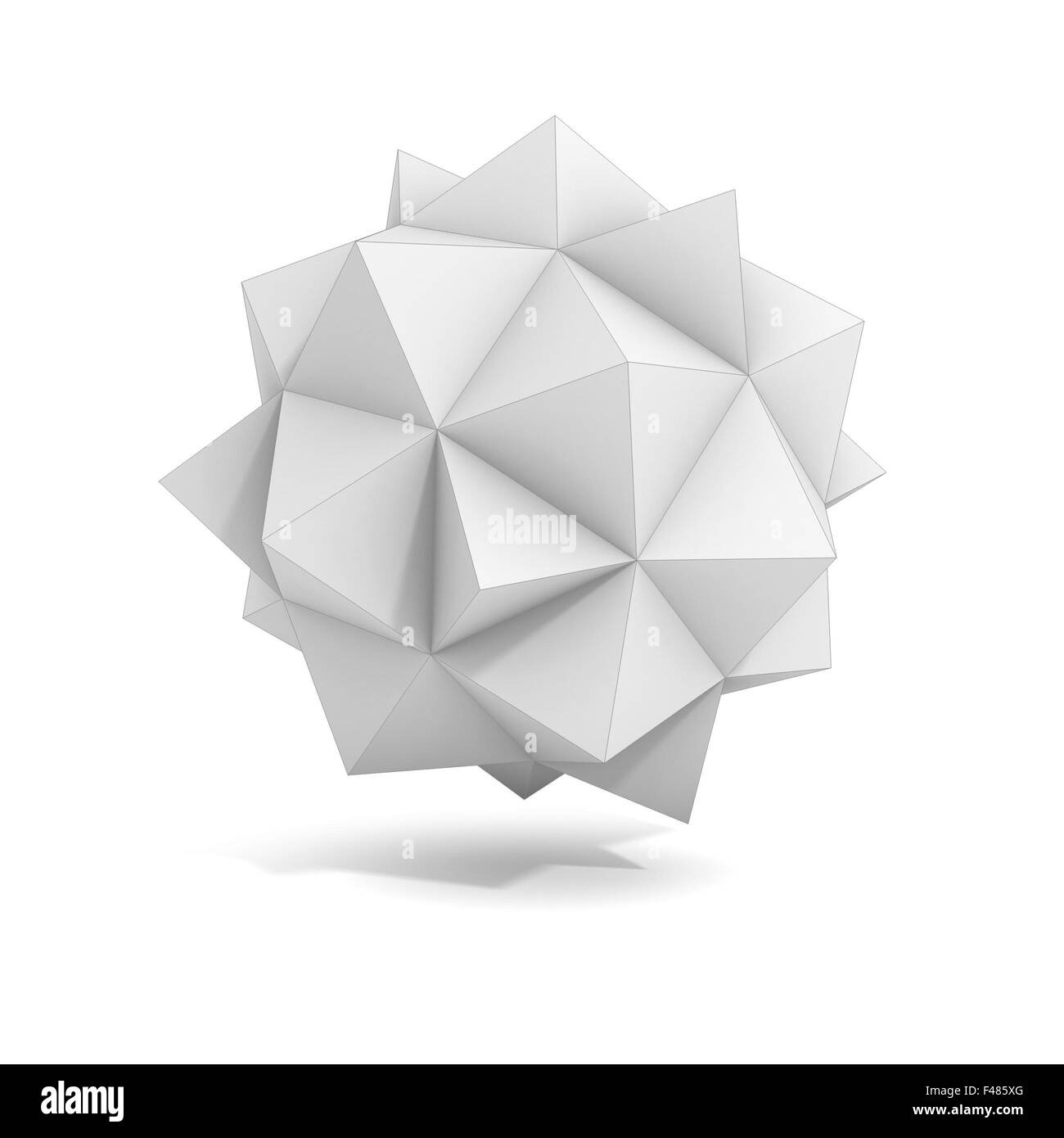 Geometrica astratta oggetto 3d più variazioni di poliedro in questo set Foto Stock