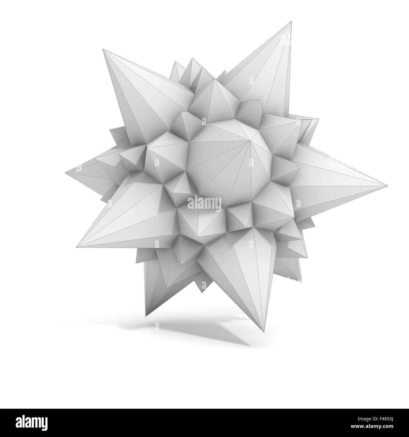 Geometrica astratta oggetto 3d più variazioni di poliedro in questo set Foto Stock