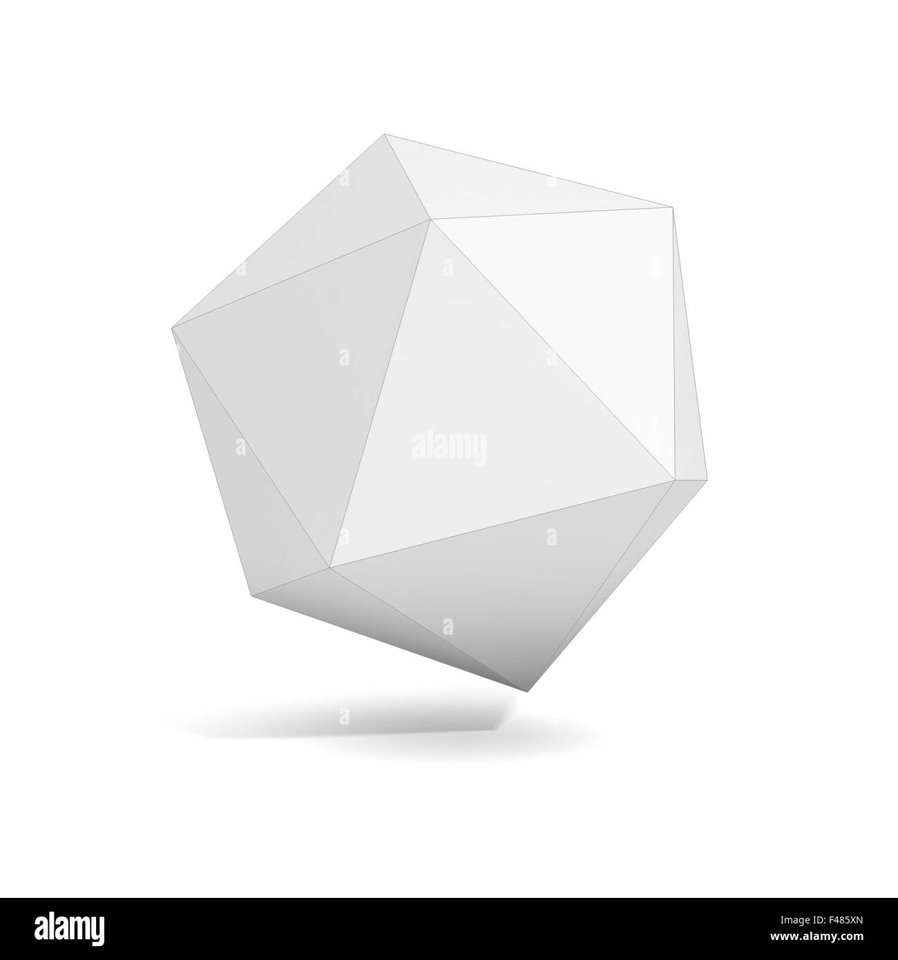 Geometrica astratta oggetto 3d più variazioni di poliedro in questo set Foto Stock