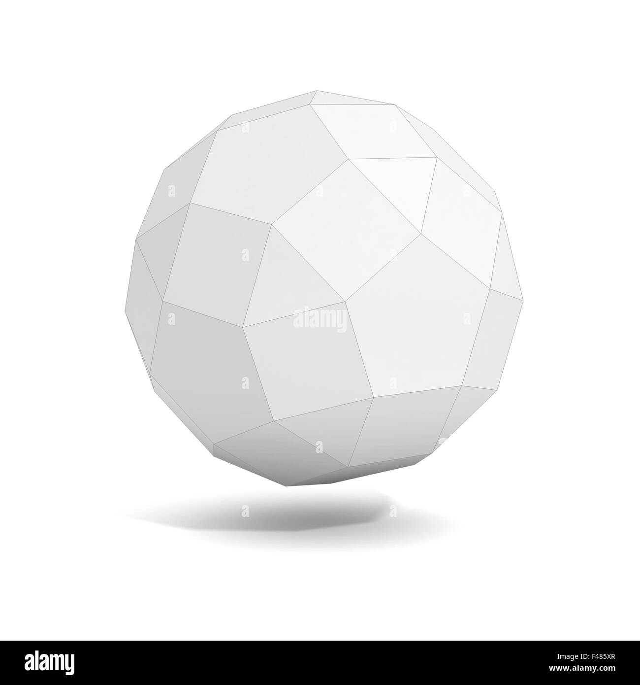 Geometrica astratta oggetto 3d più variazioni di poliedro in questo set Foto Stock