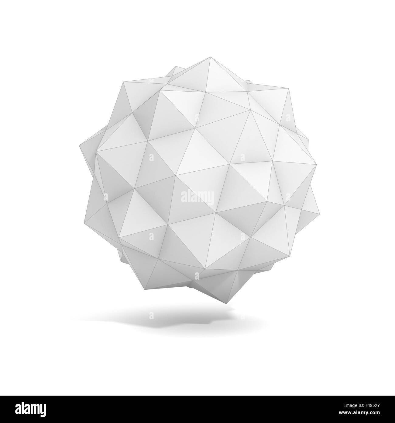 Geometrica astratta oggetto 3d più variazioni di poliedro in questo set Foto Stock