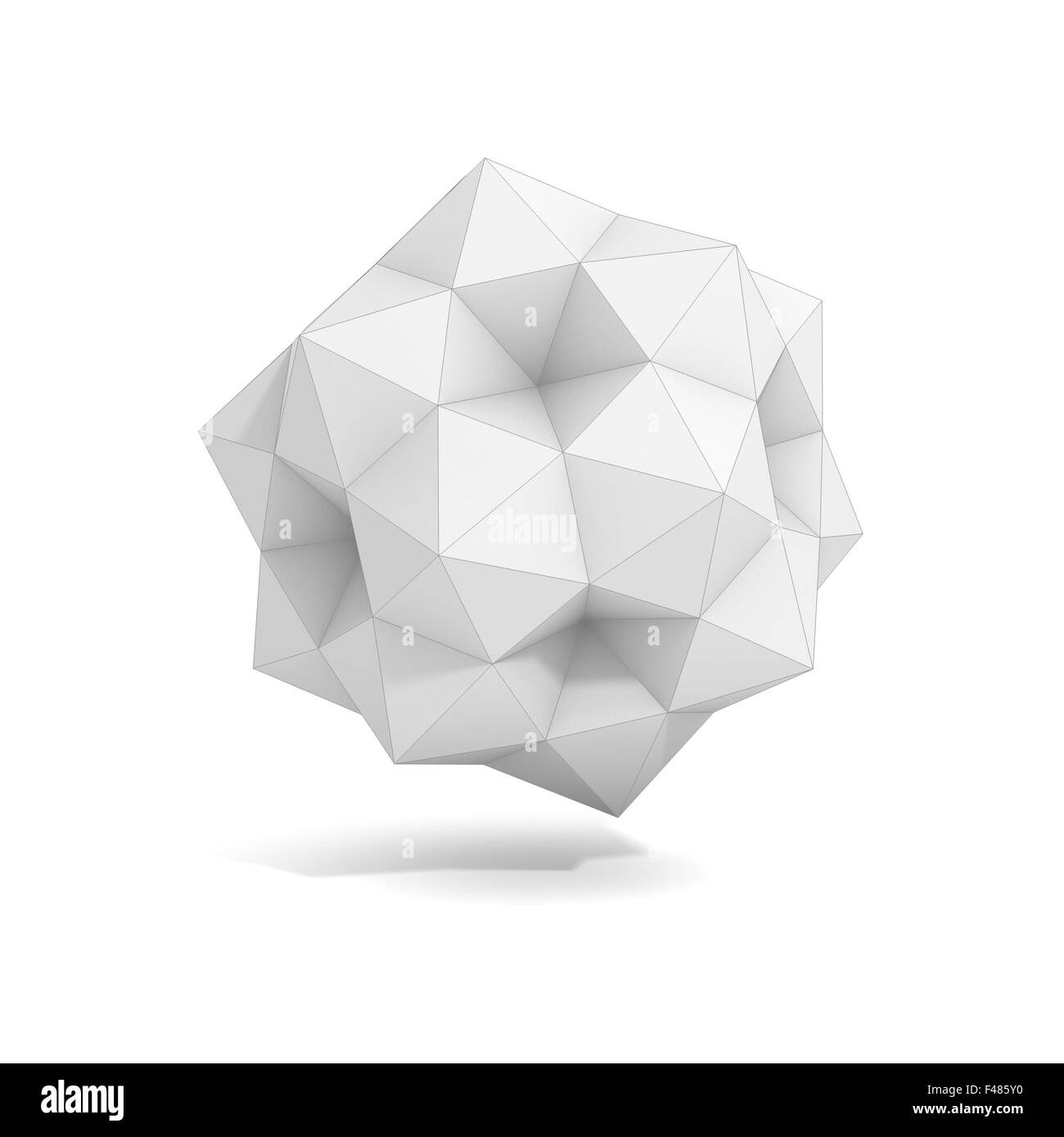 Geometrica astratta oggetto 3d più variazioni di poliedro in questo set Foto Stock