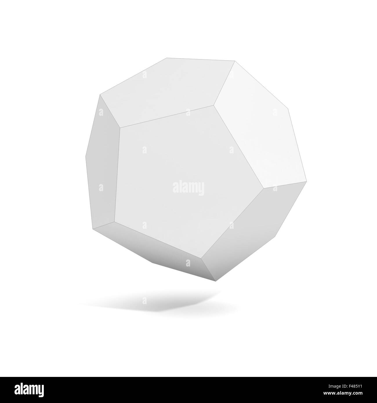 Geometrica astratta oggetto 3d più variazioni di poliedro in questo set Foto Stock