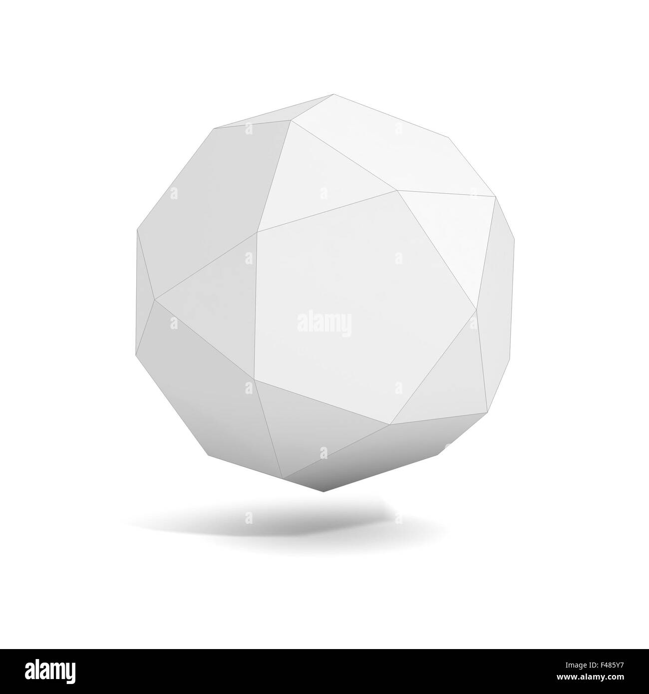 Geometrica astratta oggetto 3d più variazioni di poliedro in questo set Foto Stock