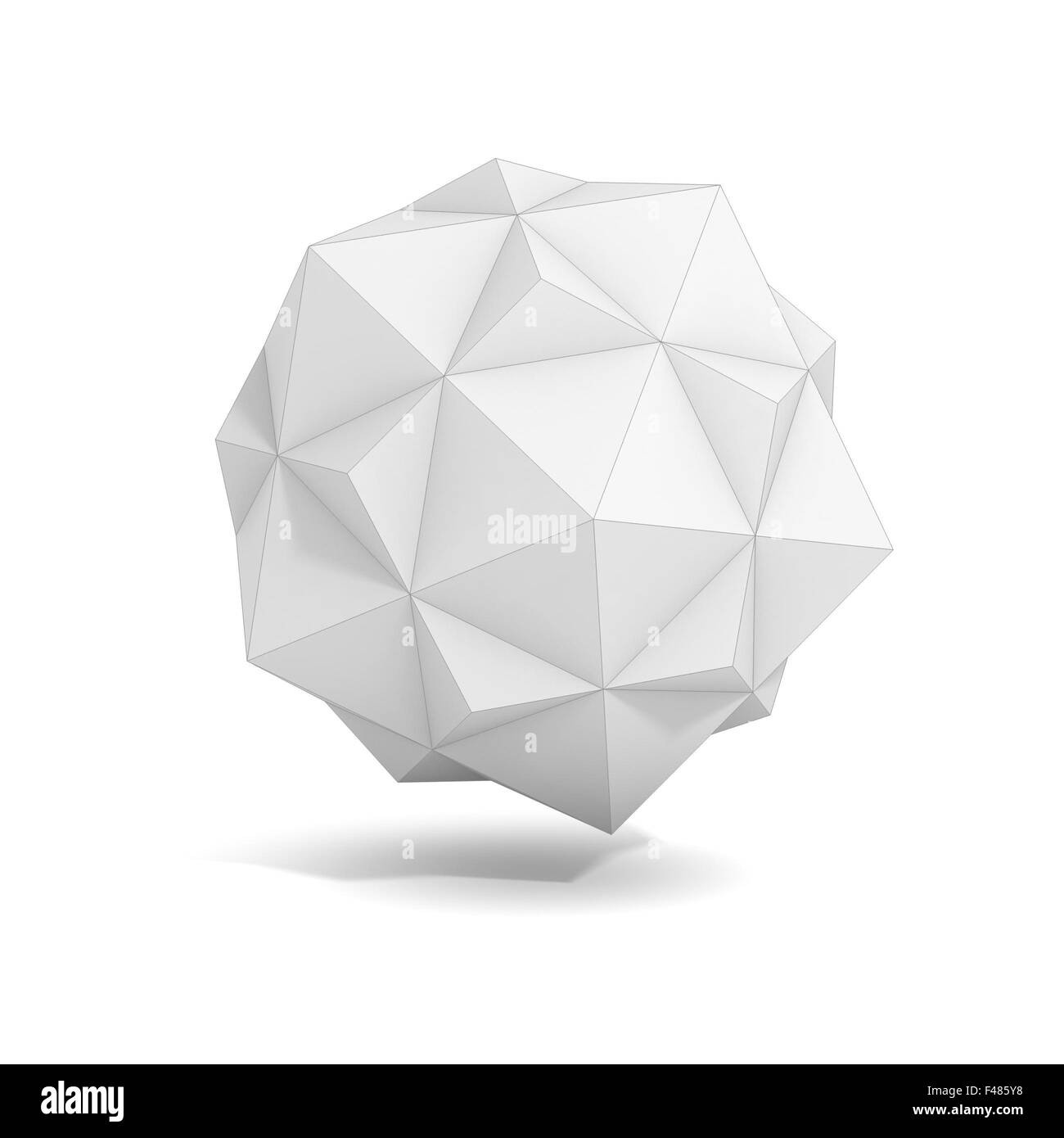 Geometrica astratta oggetto 3d più variazioni di poliedro in questo set Foto Stock