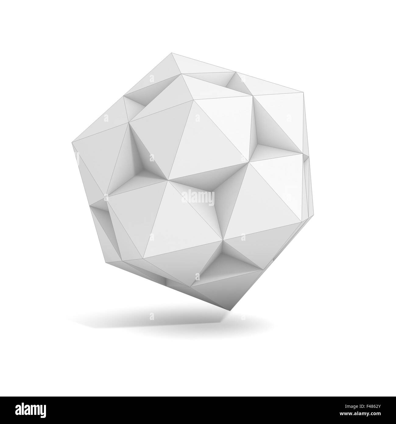 Geometrica astratta oggetto 3d più variazioni di poliedro in questo set Foto Stock