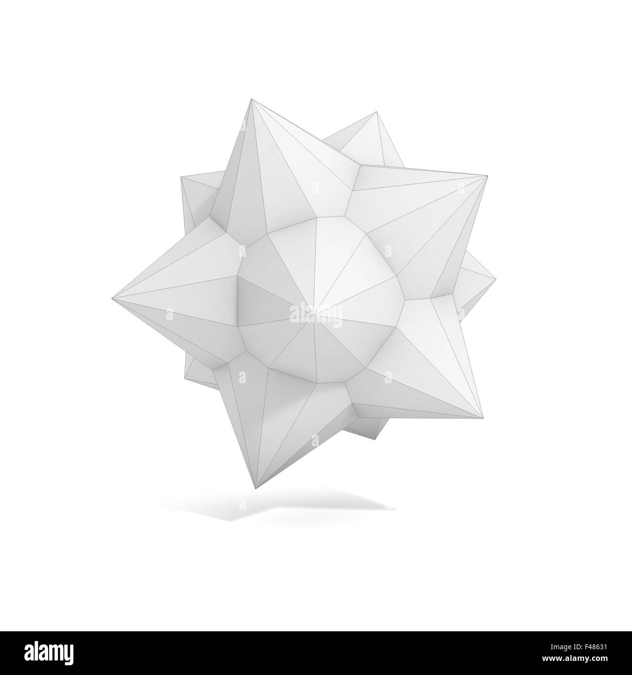 Geometrica astratta oggetto 3d più variazioni di poliedro in questo set Foto Stock