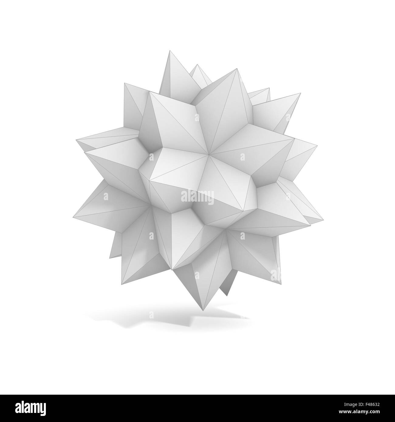 Geometrica astratta oggetto 3d più variazioni di poliedro in questo set Foto Stock