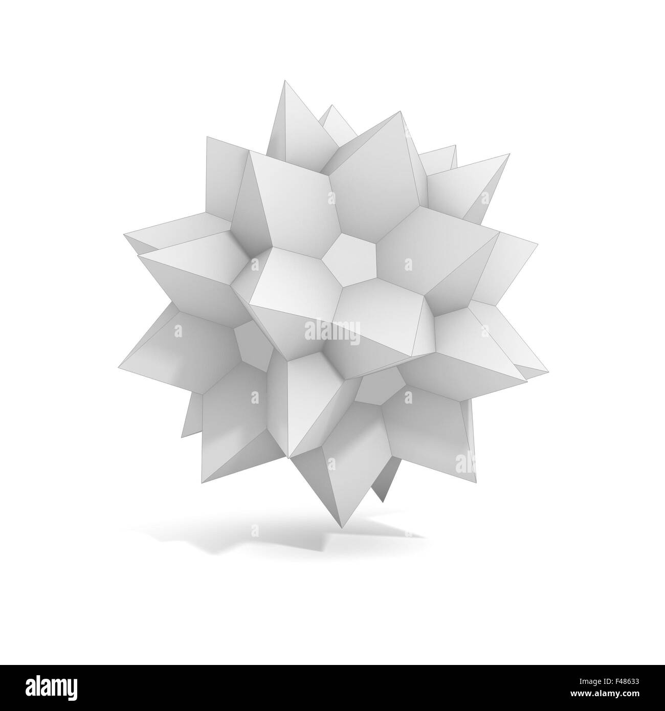 Geometrica astratta oggetto 3d più variazioni di poliedro in questo set Foto Stock