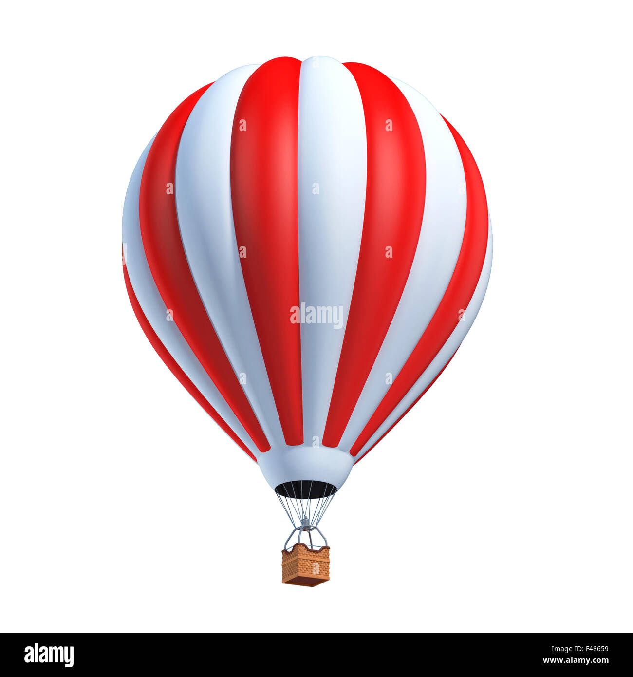 Pallone aerostatico 3d illustrazione Foto Stock