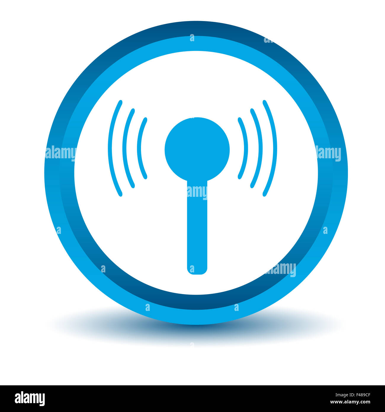 Blu icona di connessione Foto Stock