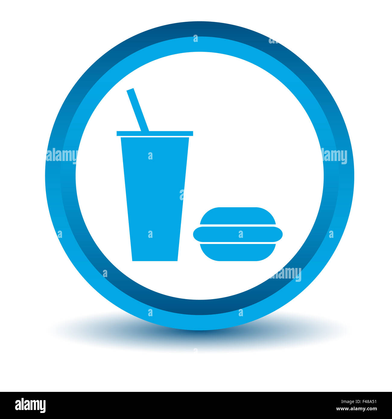 Blue fast food icona Foto Stock