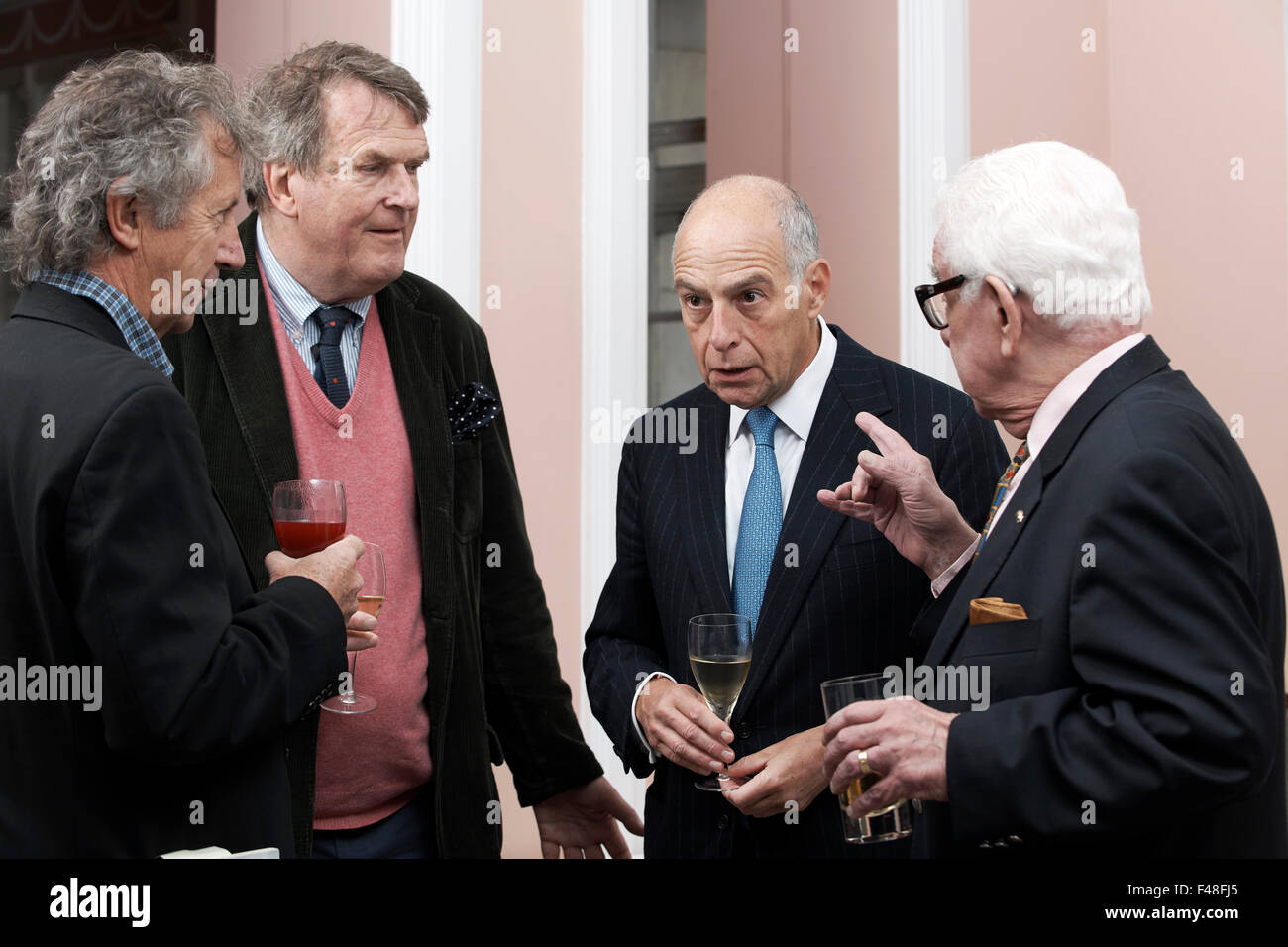 Blake Morrison, Jeremy Lewis, Loyd Grossman & Barry Cryer al oldie pranzo letterario 13-10-15 Foto Stock