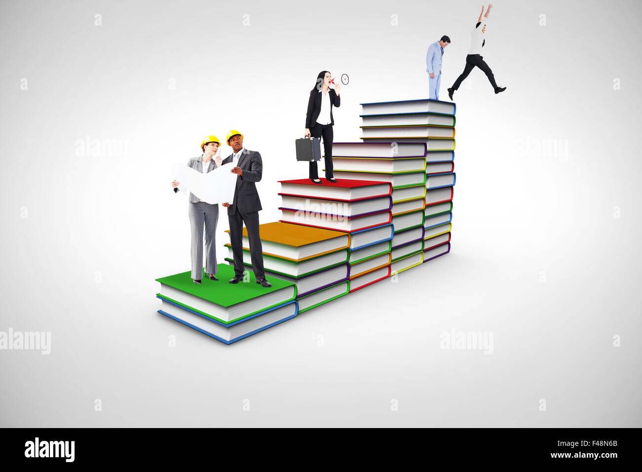 Immagine composita del tifo imprenditore Foto Stock