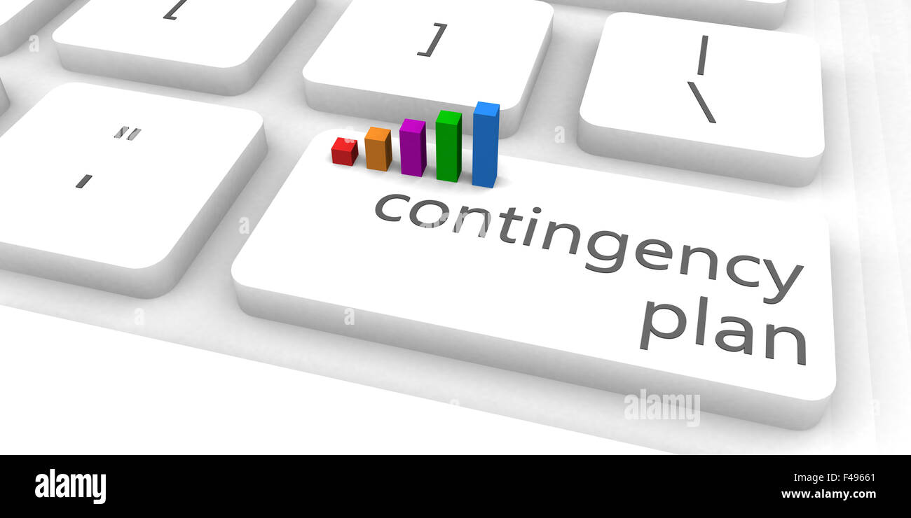 Il piano di emergenza come una veloce e semplice concetto del sito Web Foto Stock