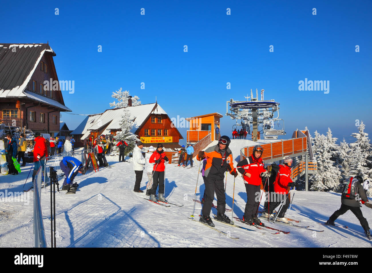 Theski viaggio Foto Stock