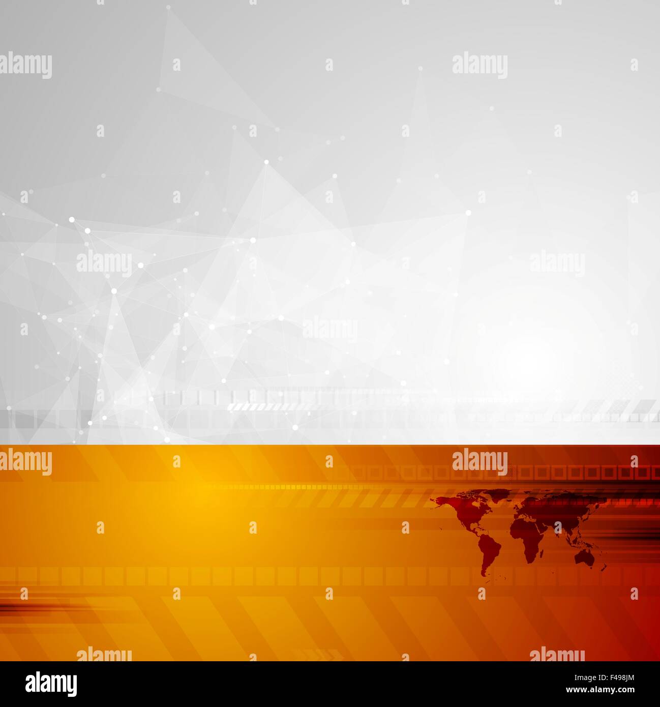 Tech background con bassa poli e la mappa del mondo Foto Stock Tech background con bassa poli e la mappa del mondo Foto Stock