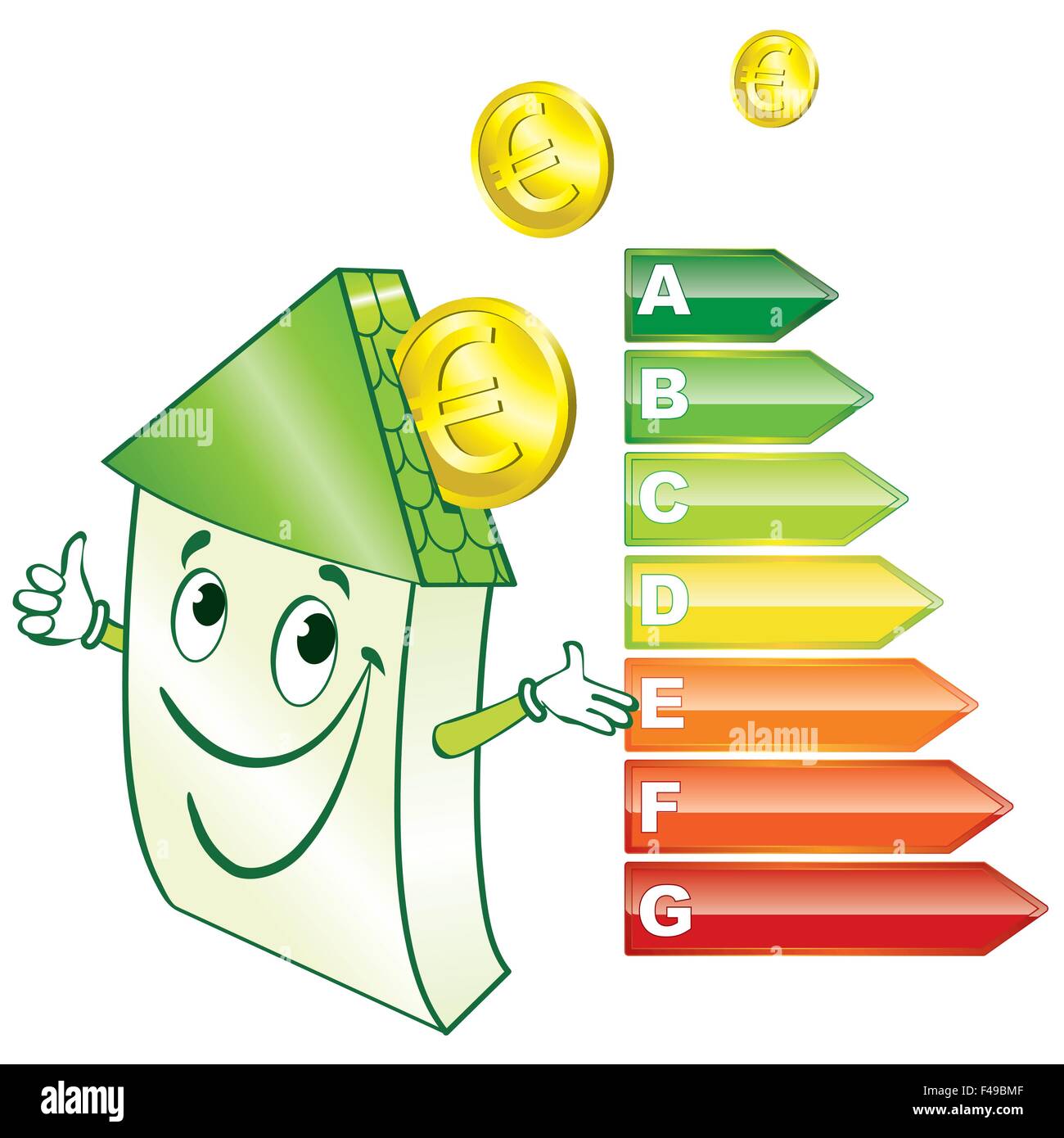 Energia di classe home Illustrazione Vettoriale