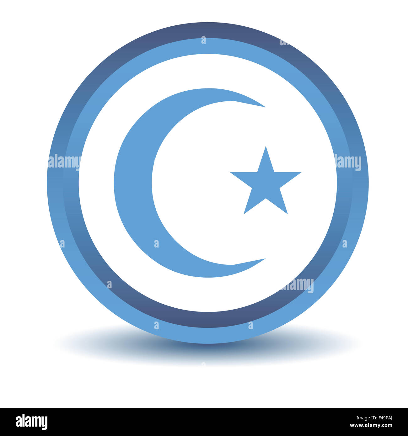 Icona blu di Islam Foto Stock