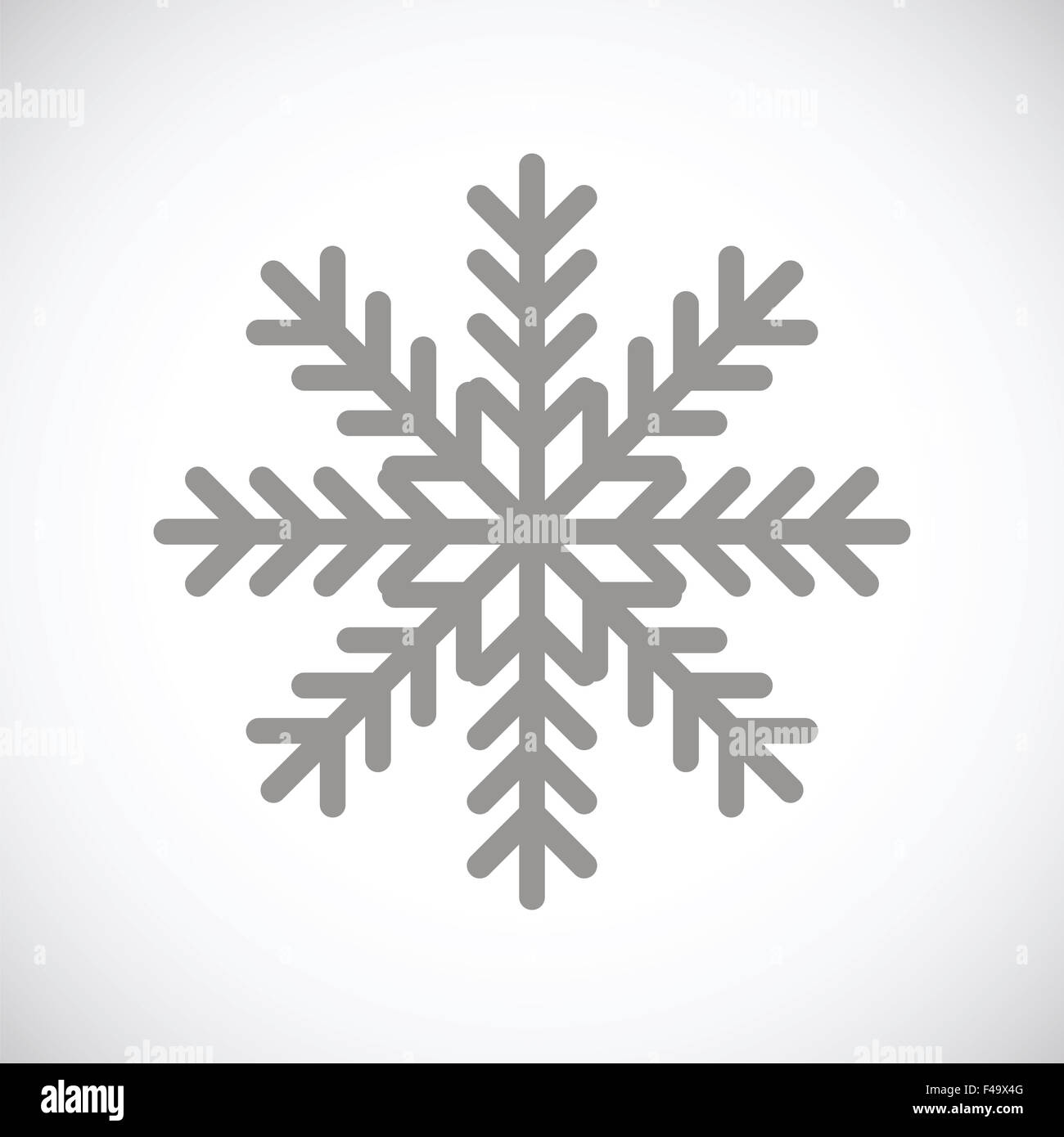 Il simbolo del fiocco di neve icona nera Foto Stock