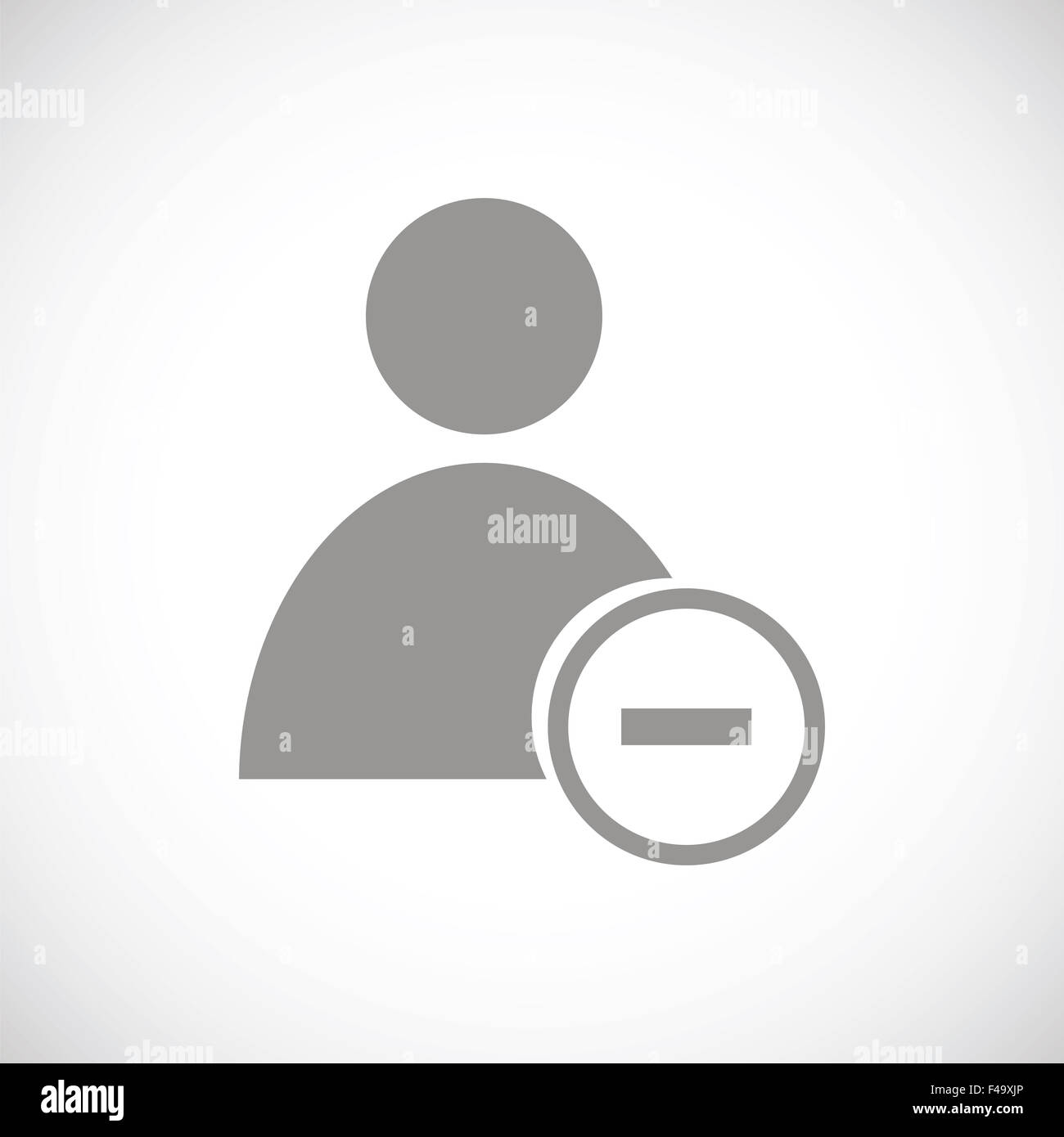 Rimuovi utente icona nera Foto Stock