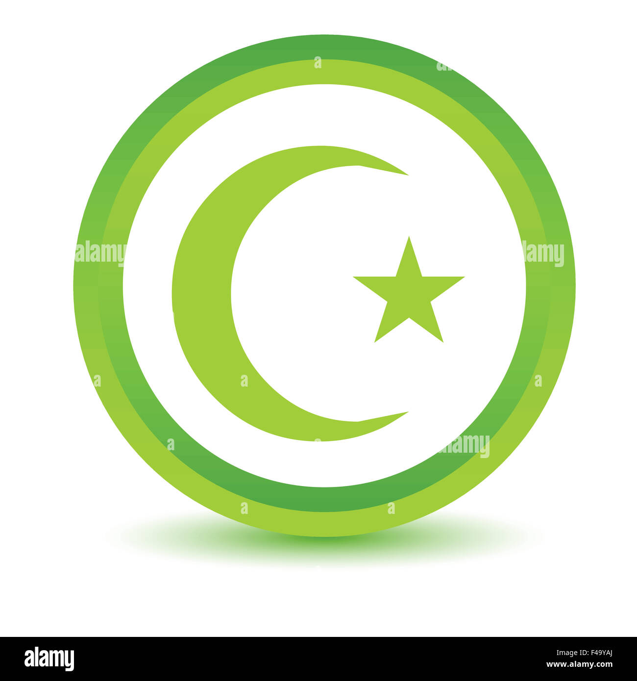 Verde icona Islam Foto Stock