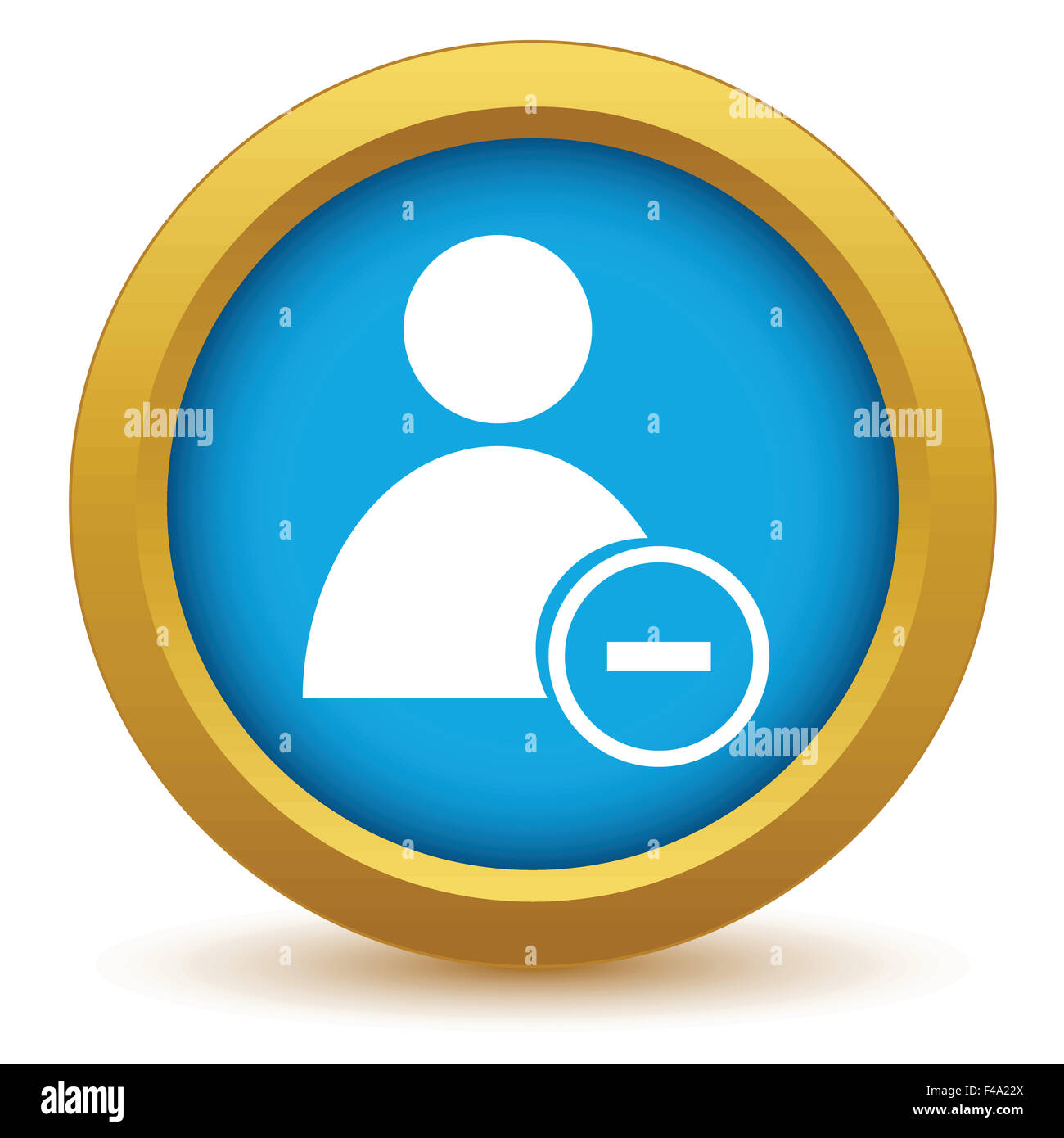 Oro rimuovere icona utente Foto Stock