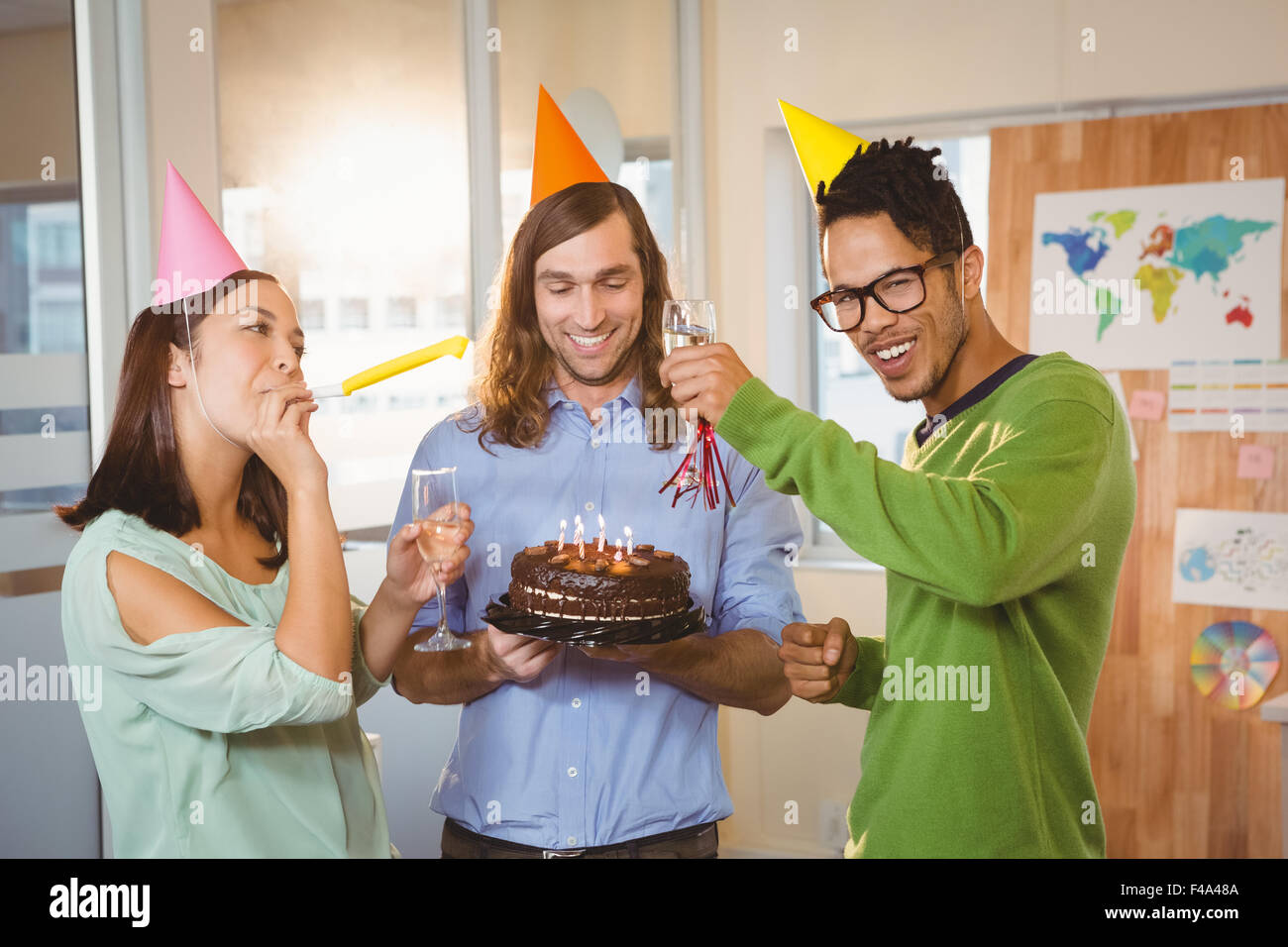 La gente di affari per divertirsi durante il party Foto Stock