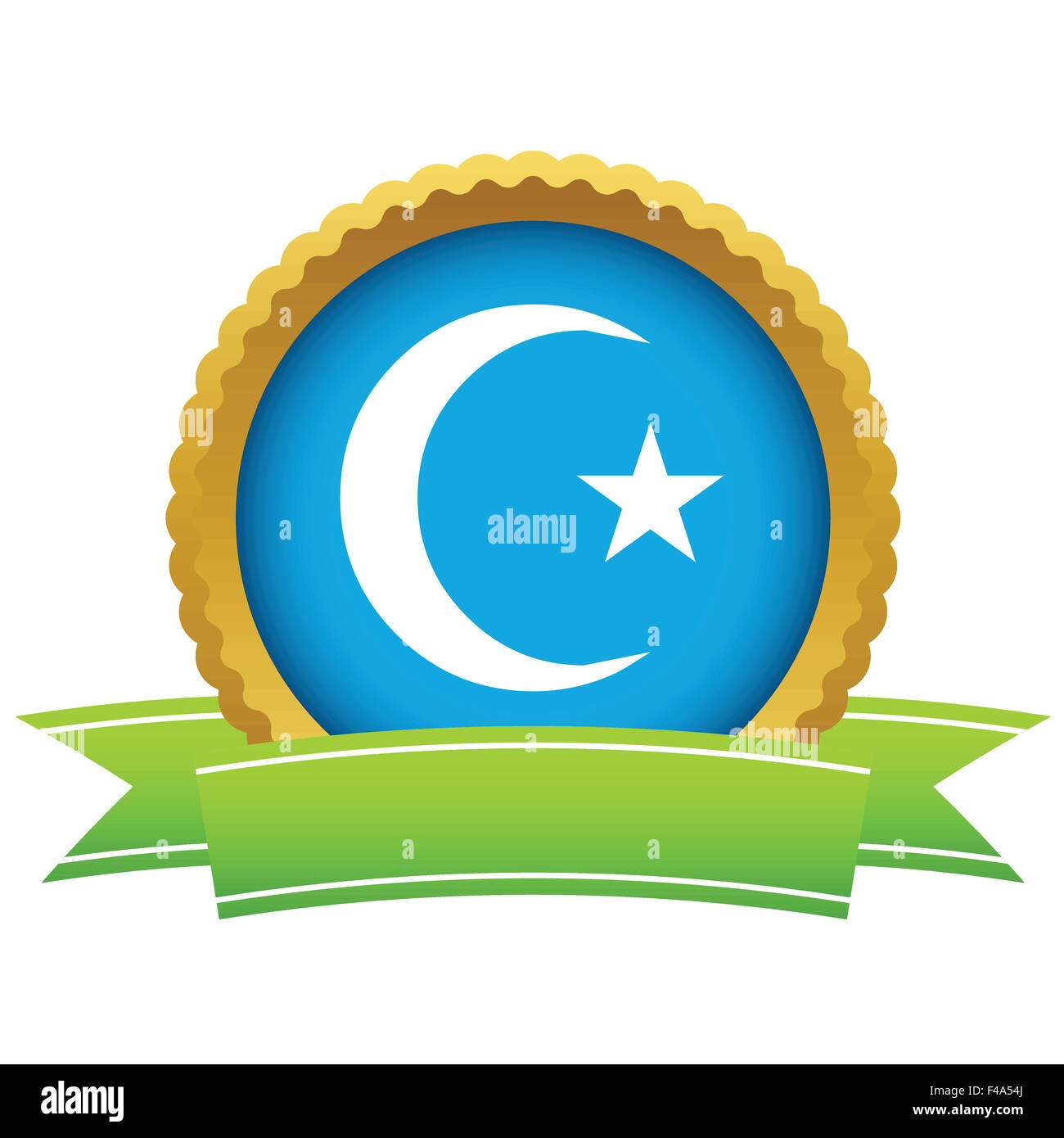 Logo di Islam oro Foto Stock