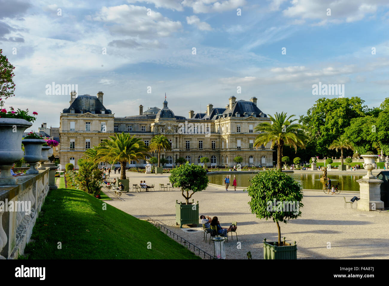 I Giardini di Lussemburgo in estate. Luglio, 2015. Parigi, Francia. Foto Stock