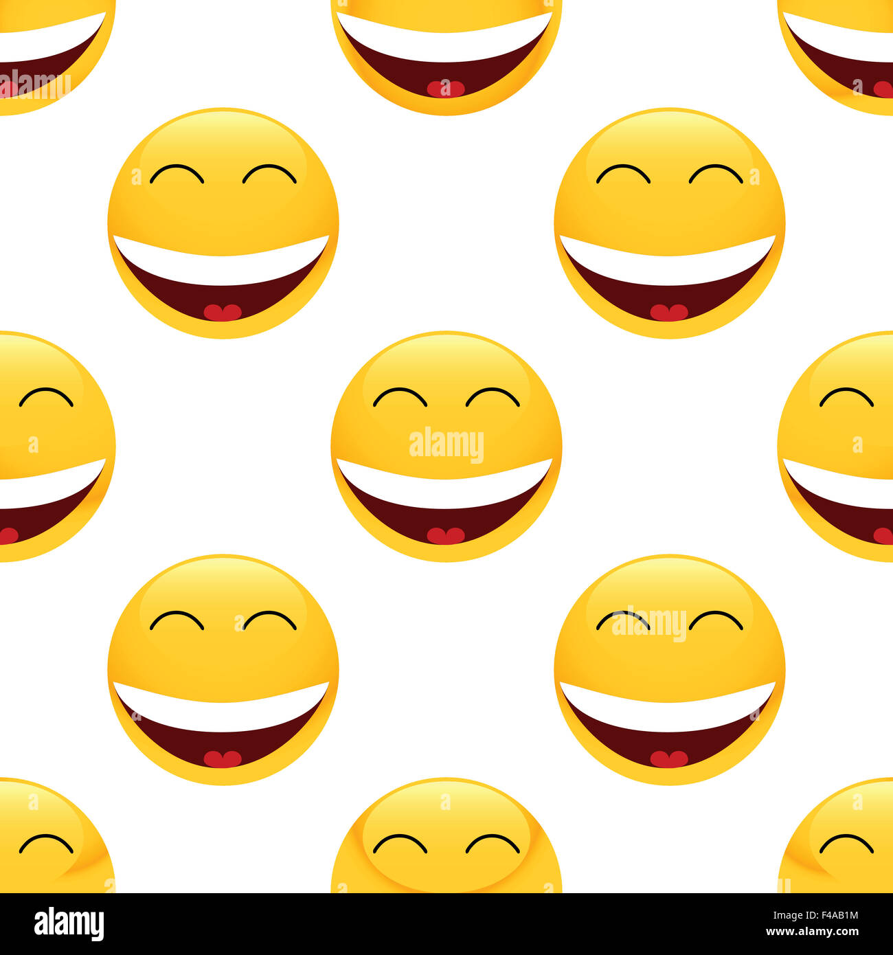 Ridendo pattern di emoticon Foto Stock