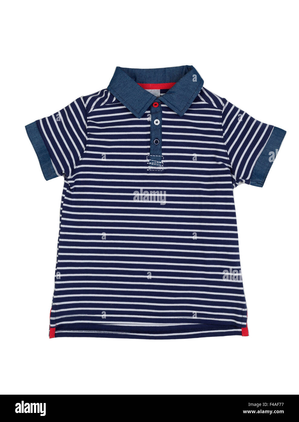 A strisce blu Polo shirt Foto Stock