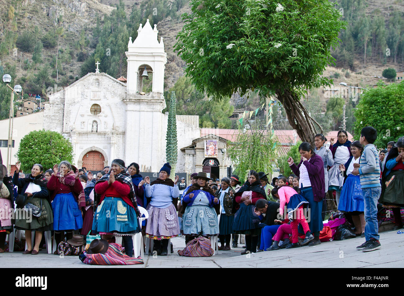 Massa in Huancavelica, Ande del Perù Foto Stock