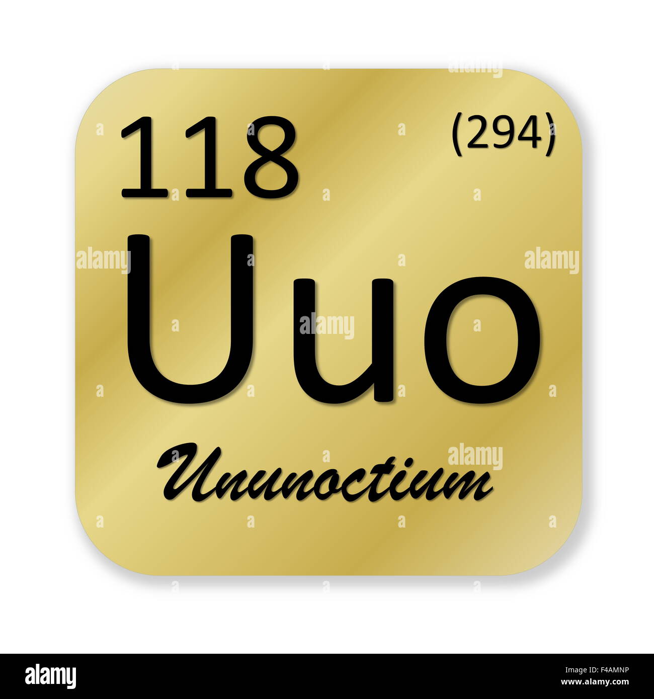 Elemento Ununoctium Foto Stock