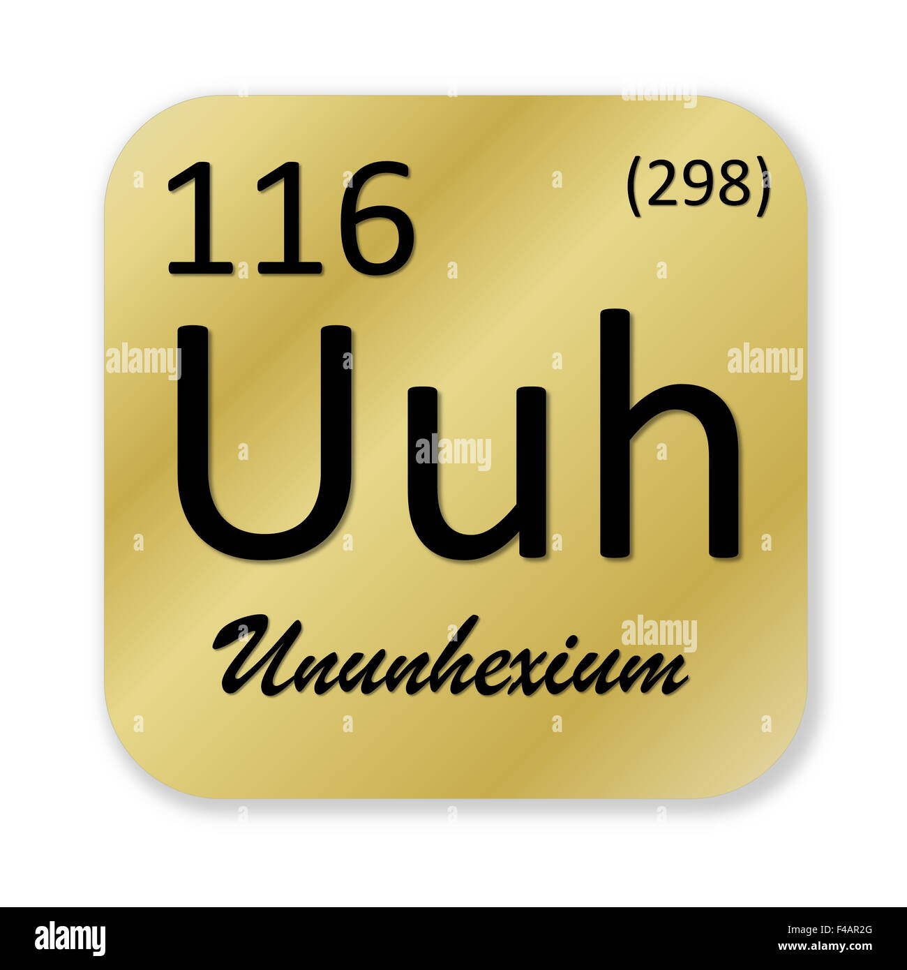 Elemento Ununhexium Foto Stock